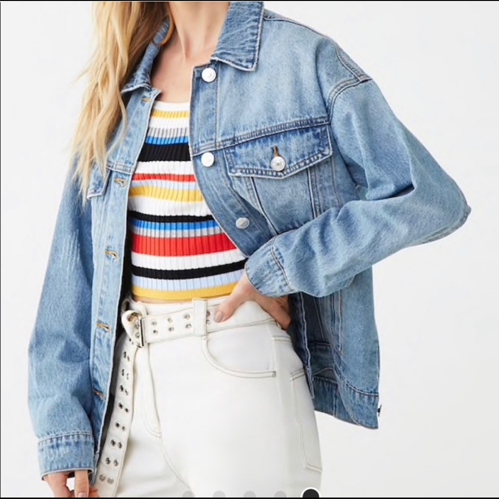 Faded denim jacket